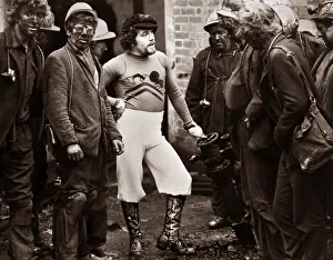 Welsh Miners at this pit near Caerphilly were not too impressed with the fashion on show