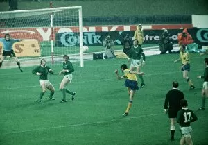 Images Dated 30th June 1974: West Germany v Sweden World Cup 1974 football Edstrom scores Sweden
