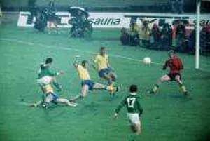 West Germany v Sweden World Cup 1974 football Hellstrom Swedish goalkeeper