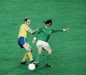 West Germany v Sweden World Cup 1974 football Ove Grahn Sweden making