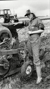 Farmer Prints: West Hallam ploughing match the only woman in ploughing competition Ann Sale of Draycolt