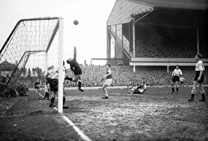 00285 Prints: West Ham 2 v. Fulham 3 FA Cup Tie 5th Round Lewis of West Ham watches Fulham