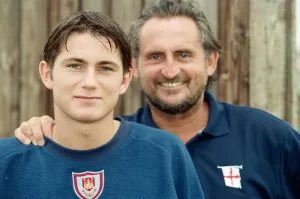 West Ham assistant manager Frank Lampard with his footballer son, also Frank Lampard
