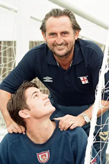 West Ham assistant manager Frank Lampard with his footballer son, also Frank Lampard