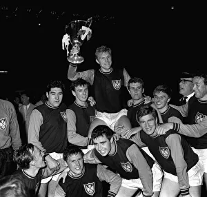 West Ham team winners of the European Cup Winners cup 1965 when they beat Munich 1860