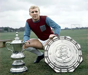 West Ham United captain Bobby Moore with the Charity Shield