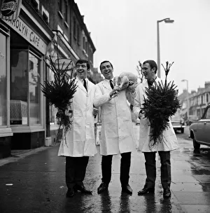 West Ham winger Peter Brabrook who has a butchers shop in East London was assisted