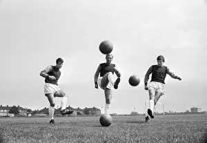 00802 Prints: West Hams England world cup winning trio Bobby Moore