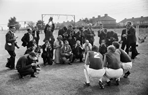 00802 Prints: West Hams England world cup winning trio Bobby Moore