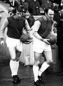 00058 Prints: West Hams Jimmy Greaves starts his first full season with teamate Geoff Hurst in