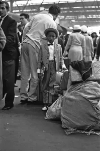 Immigrants Prints: West Indian immigrants arriving in the United Kingdom on the last day before the new