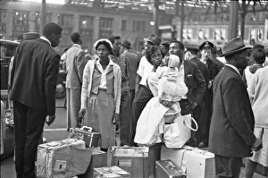 01202 Prints: West Indian immigrants arriving in the United Kingdom on the last day before the new