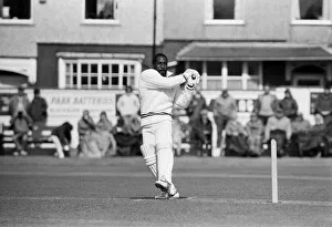 00777 Prints: West Indies cricketer Richards in action at Riston County Cricket club where spent