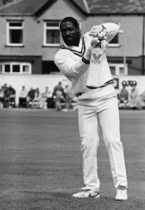 00777 Prints: West Indies cricketer Richards at Riston County Cricket club where spent the 1987 season