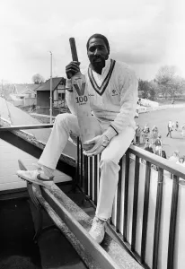 00777 Prints: West Indies cricketer Richards at Riston County Cricket club where spent the 1987 season