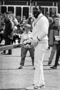 West Indies cricketer Richards at Riston County Cricket club where spent the 1987 season