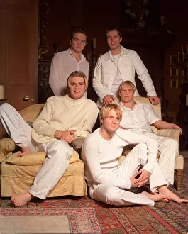 Westlife December 1999 Music Group Boy Band on location in Castle Leslie County Monaghan