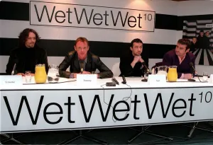 Wet Wet Wet, pop group at new press conference to promote their new album Wet Wet Wet 10