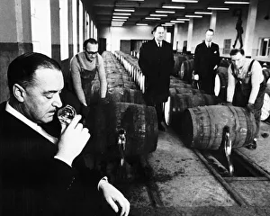 Judges Prints: Whisky blending room at Johnnie Walkers in Kilmarnock In the foreground is George