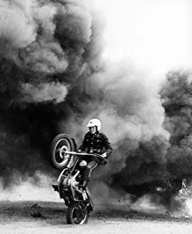 Smoke Prints: The White Helmets at Redcar Steel Gala (British Steel Gala). 6th July 1980