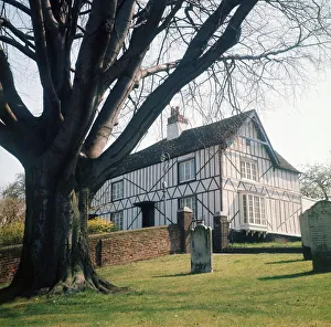 01041 Prints: White timbered house, St Albans, Hertfordshire. 1973