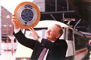 Plaque Prints: Whitley Bay train driver Wally Hobson with the Laurel Wreath