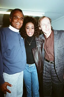 Backstage Prints: Whitney Houston smiling backstage at the Nelson Mandela concert in London