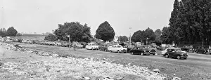 Vauxhall Prints: Whitsun traffic jam on the A3 following a road traffic accident. 18th May 1959
