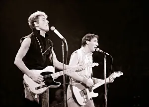 The Who in Concert, Roger Daltrey and pete Townsend performing on stage in Toronto