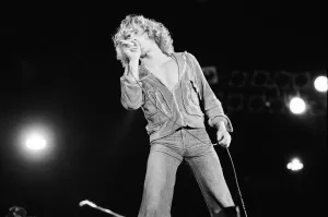 The Who rock group in concert at The Valley, home ground of Charlton Athletic Football