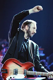 The Who rock group performing on stage in America during their reunion tour in