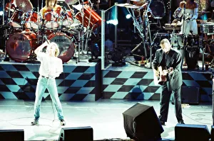00451 Prints: The Who rock group performing on stage in America during their reunion tour in