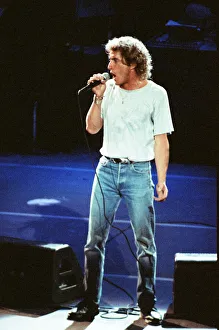 The Who rock group performing on stage in America during their reunion tour in