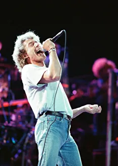 The Who rock group performing on stage in America during their reunion tour in