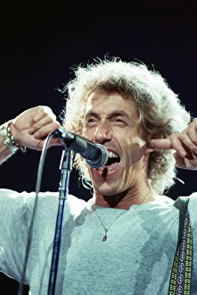 The Who rock group performing on stage in America during their reunion tour in
