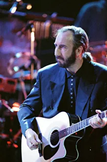The Who rock group performing on stage in America during their reunion tour in