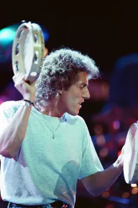 The Who rock group performing on stage in America during their reunion tour in