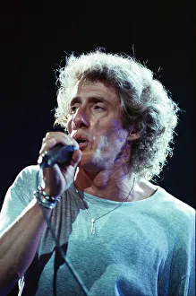 The Who rock group performing on stage in America during their reunion tour in