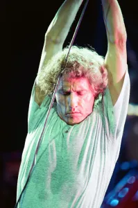 The Who rock group performing on stage in America during their reunion tour in