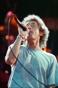 The Who rock group performing on stage in America during their reunion tour in
