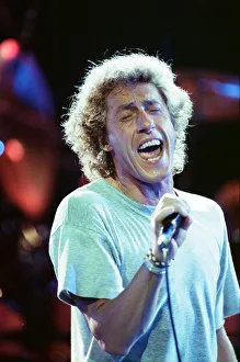The Who rock group performing on stage in America during their reunion tour in