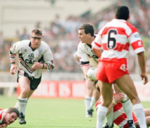 Widnes captain Paul Hulme seen here in action against Wigan during the Rugby League Cup
