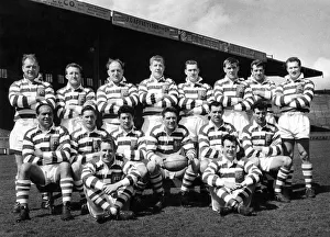 Wigan R. F. C. Team. 2 and 3 back row: Barton, Sayers, M Tigue, Collier, Belshaw, Lyon