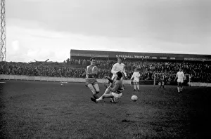 Wigan v Port Vale FA Cup Round One 1969 / 70 SeasonWigan centre Cairney puts a shot past