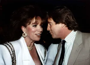 Occupation A Prints: Bill Wiggins runs a video dating agency aand is the ex lover of Joan Collins pictured