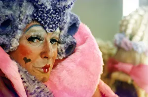 Wigmaker and hairdresser Keith Wigham dressing up as a dame for the People