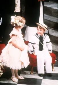00106 Prints: William with Laura Fellowes at wedding of Prince Andrew and Sarah Ferguson