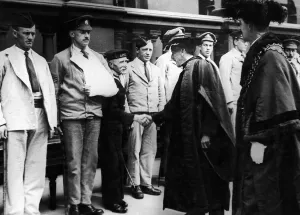 William Morris Billy'Hughes, Prime Minister of Australia seen here meeting