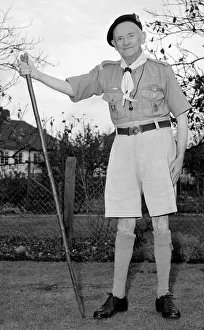 Youth Movement Prints: William Phillips aged 85 seen here in 1959 then one of the United Kingdoms oldest Scouts