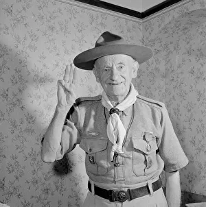 Youth Movement Prints: William Phillips aged 85 seen here in 1959 then one of the United Kingdoms oldest Scouts
